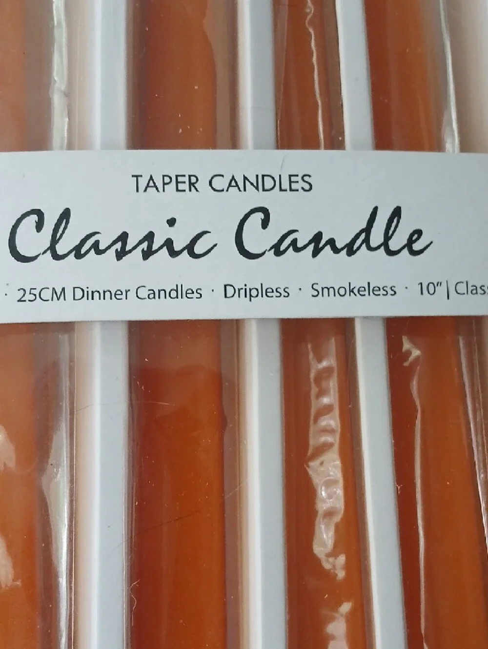 Orange Taper Candles - Set of 4